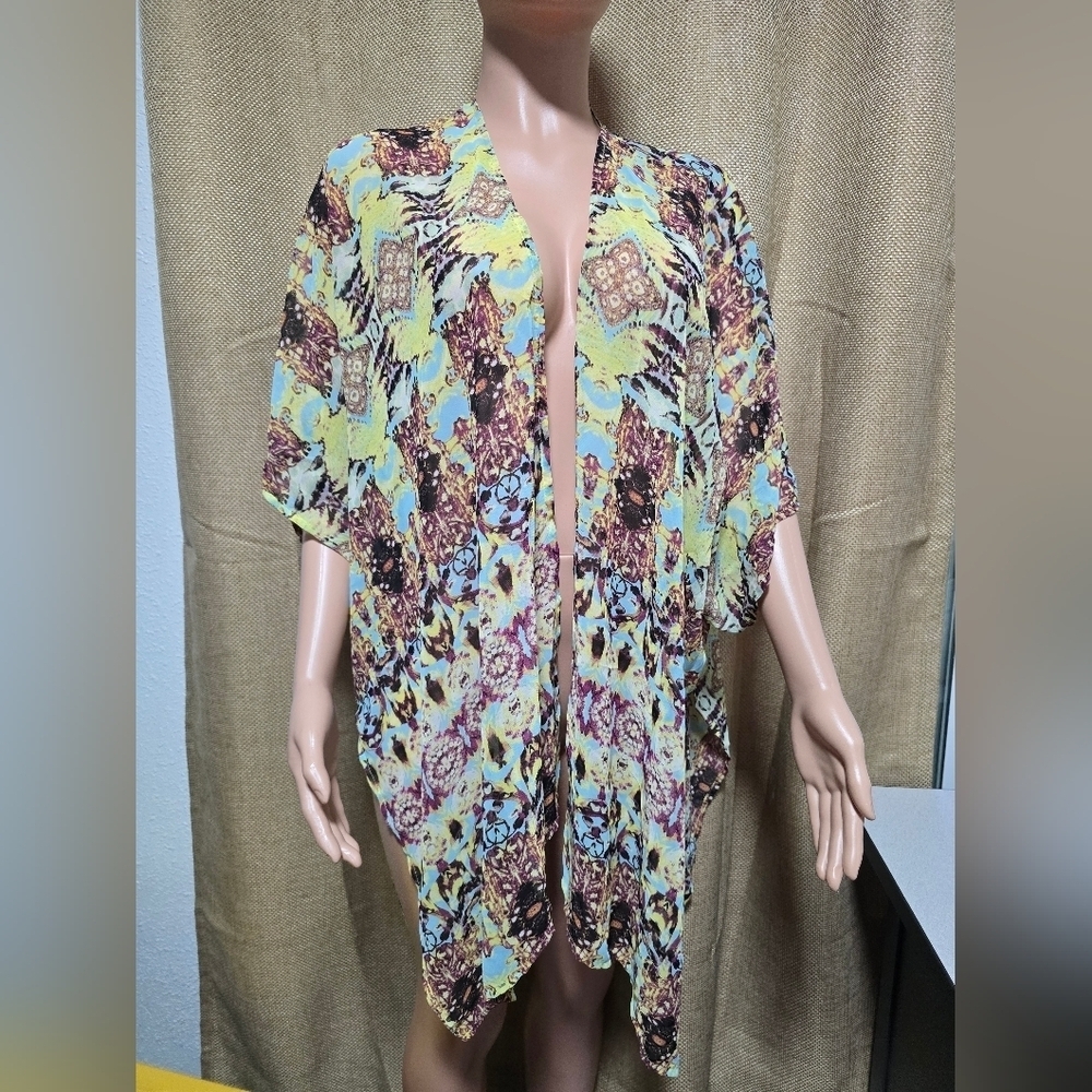 Daniel Rainn Multicolor Floral Kimono